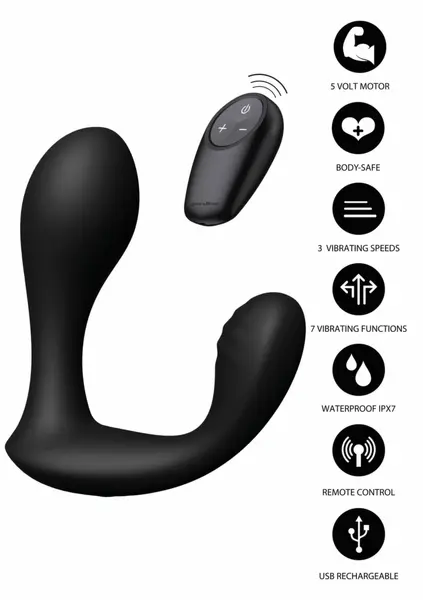 Bullseye Prostate Plug Wireless Vibrating Intimate Device Black USB-C
