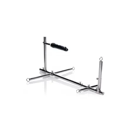 XR Brands Imprisoned Metal Restraint System with Adjustable Attachment Black
