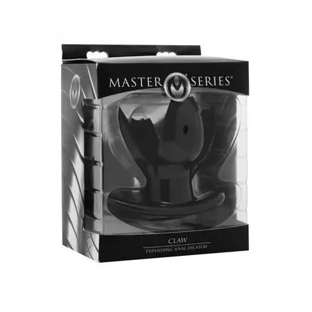 Master Series Claw разтварящ се анален дилататор, гъвкав, черен