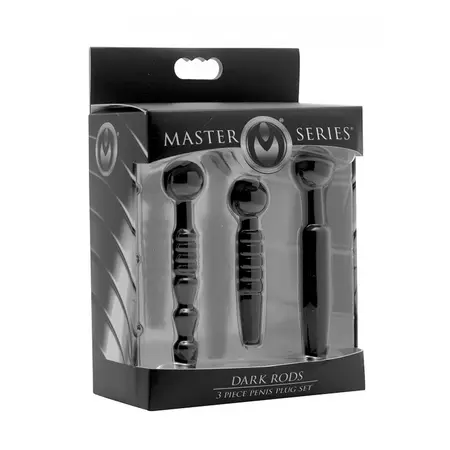 Dark Rods Silicone Urethral Dilator Set 3-Piece - Flexible & Hollow Design