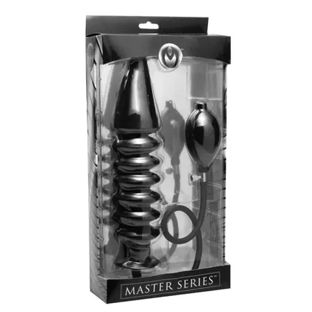 Master Series Accordion Inflatable Plug XL - Adjustable Size Black