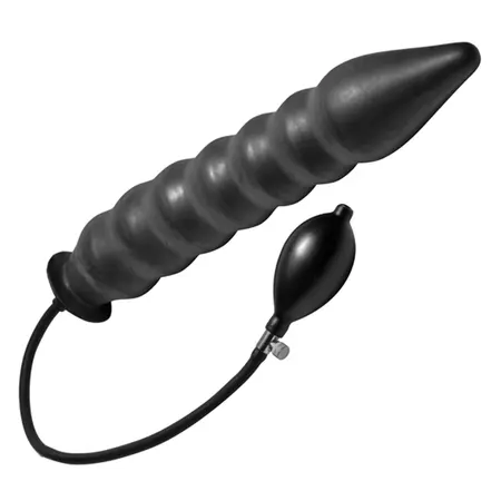 Master Series Accordion Inflatable Plug XL - Adjustable Size Black