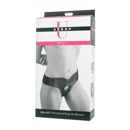 Blush Bella Adjustable Velvet Strap-On Harness with Padded Support Panel