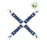 OUCH! Denim 4-Way Hogtie Cross Restraint - Heavy-Duty Adjustable 25cm
