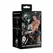 Rimba Bonded Leather Skull Decor Handcuffs with Removable Chain, Black