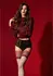 FiORE Arabesque Stay Ups 20 Denier - Red Lace Top, Sheer, Durable, S-XL