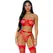 Mapale Good As Gold Mesh Lingerie Set M - 3-Piece Strapless & Garter Belt