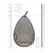Touche Water Drop Bath Mitt Charcoal Hemp-Flax Exfoliating Glove