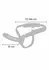INFERNO Hollow Vibrating Strap-On Silicone 16 cm with Remote Control