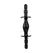 Hung System Double Handle - Universal Connection Mount, Black
