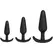 Doc Johnson Tush Trainer 3-Piece Silicone Set Black, Graduated Sizes