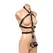 nsnovelties Female Body Harness S/M Black Vegan PU Adjustable Straps