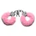 Cuffed in Fur Pink Adjustable Faux Fur Handcuffs with Metal Core