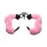 Cuffed in Fur Pink Adjustable Faux Fur Handcuffs with Metal Core
