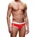 Prowler Swim Briefs M Red - Sporty Fit, White Accents, Drawstring