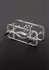 Master Series Acrylic Restraint Device with Spiked Surface, Transparent