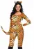 Leg Avenue Wild Tigress Catsuit Set with Tail and Ears, Size Universal
