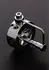 Shots Spike Steel Glans Ring with Plug 25mm - Adjustable Spiked Design