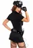 Dirty Cop Garter Dress Costume Set 6-Piece with Accessories Black M/L