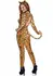 Leg Avenue Cougar Catsuit 3-Piece Set with Ears and Collar, Black, One Size