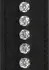 Shots Diamond Series Adjustable Collar with Leash, Black, Studded Design