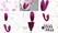 VIVE Yuki Dual Motor Intimate Massager with Beads Pink Silicone