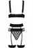 THP105 3-Piece Lingerie Set - Mesh Diamond Pattern, Adjustable Straps