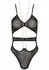 Body BD101 by Body - Tulle Bodysuit with Gold Embroidery & Chain, Adjustable