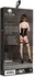 Metis XVI Body with Garters & Crossed Neckline, Black, One Size S-XL