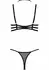 TP104 2-Piece Lingerie Set - Mesh Halterneck Bra & Thong, Black