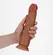 RealRock Curved Silicone Intimate Device 23 cm with Suction Cup Beige