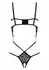 Body BD102 Black Lace Bodysuit with Geometric Straps by Body