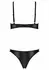 TPO100 2-Piece Lingerie Set Wet-Look & Lace Black Adjustable Fit