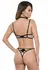 TP101 Lingerie Set 2 Pcs Gold Embroidery & Tulle, Adjustable, Black