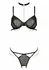 TP101 Lingerie Set 2 Pcs Gold Embroidery & Tulle, Adjustable Choker