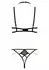 TP101 Lingerie Set 2 Pcs Gold Embroidery & Tulle, Adjustable Choker