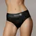 EasyToys Vibrating High-Cut Strap-On Brief XS/S Black - 10-Mode Bullet