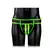 Ouch! Striped Jockstrap S/M - Glow-in-the-Dark, Adjustable Fit