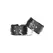 OUCH! Plush Bonded Leather Adjustable Ankle Cuffs with Soft Lining Black