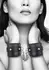 OUCH! Deluxe Plush Bonded Leather Handcuffs Adjustable Black