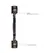 Ouch! Adjustable Leather Handcuffs with Ergonomic Handle Black