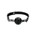 Ouch! Breathable Adjustable Ball Gag with Leather Straps Black