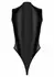 Body BD100 Wet-Look & Lace Sleeveless Bodysuit, Black, S-XL