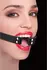 Ouch! Adjustable Leather Ring Gag - Universal Fit, Black