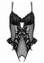 Body BD103 by Body - Black Lace Mesh Bodysuit, Adjustable Straps, Size M