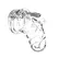 Man|Cage Model 25 Intimate Control Device 9 cm Transparent Polycarbonate