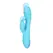 Loveline Ribbed Ultra Soft Silicone Rabbit Vibrator Glacial Blue