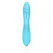 Loveline Ribbed Ultra Soft Silicone Rabbit Vibrator Glacial Blue