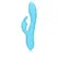 Loveline Ribbed Ultra Soft Silicone Rabbit Vibrator Glacial Blue