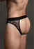 Dreamgirl Lace Open Back Brief S/M - Sheer Mid-Rise Intimate Panty